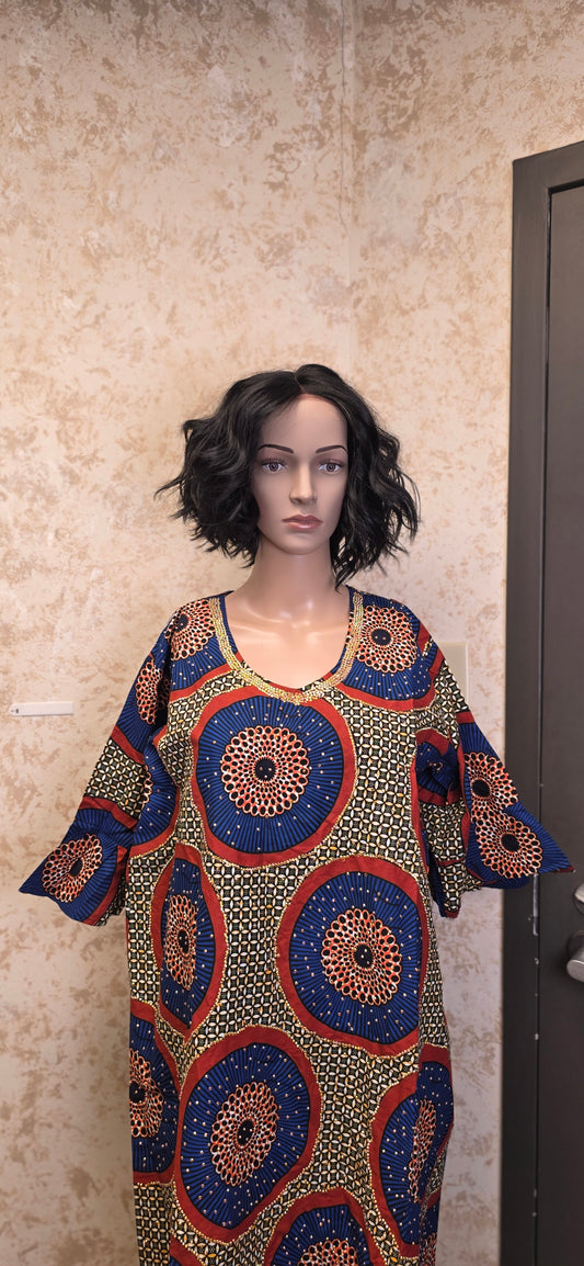 Midnight Sun Ankara Dress