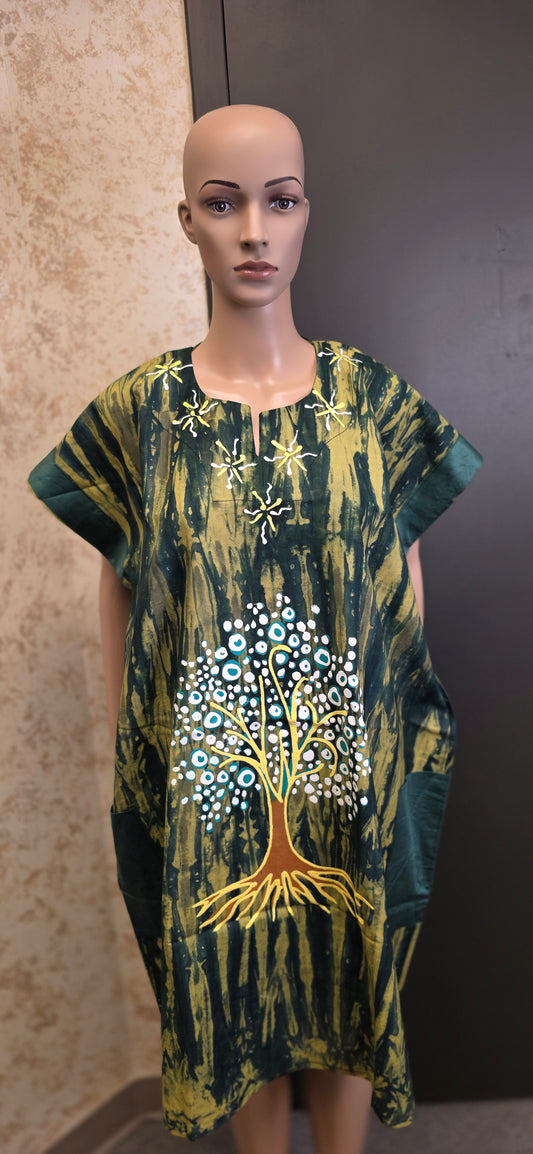 Golden Roots Tree of Life Boubou Gown