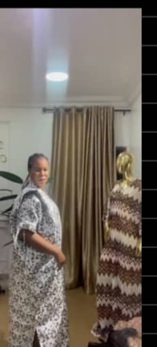 Black & White Floral Boubou – Classic, Chic & Comfortable