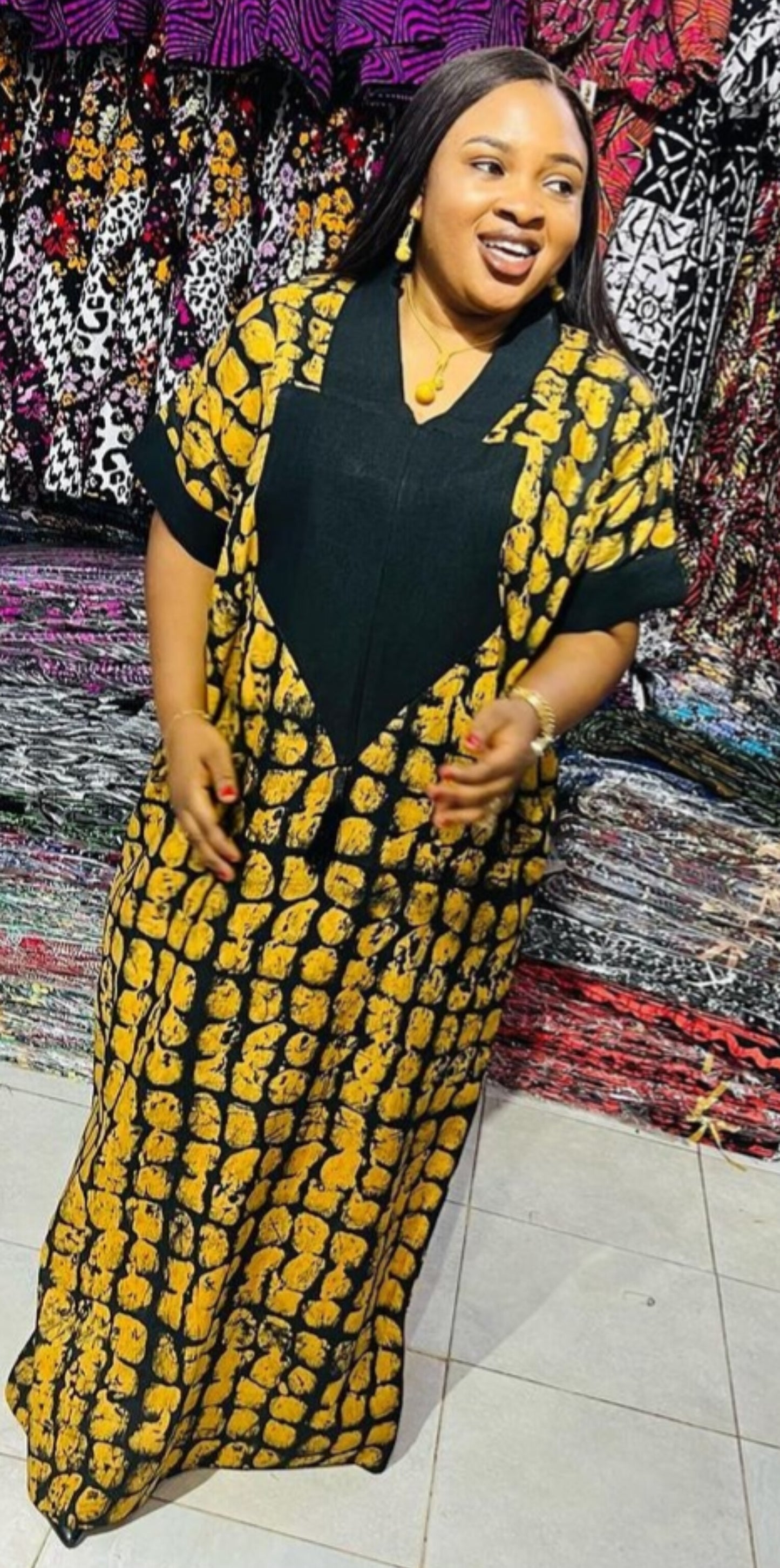 Adire Long Gown