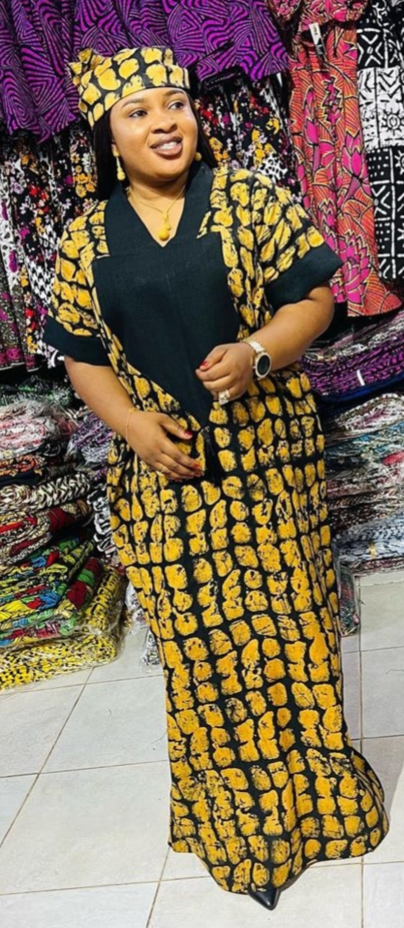 Adire Long Gown