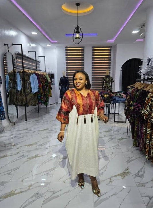 Royal Heritage Two-Tone Kaftan Dress