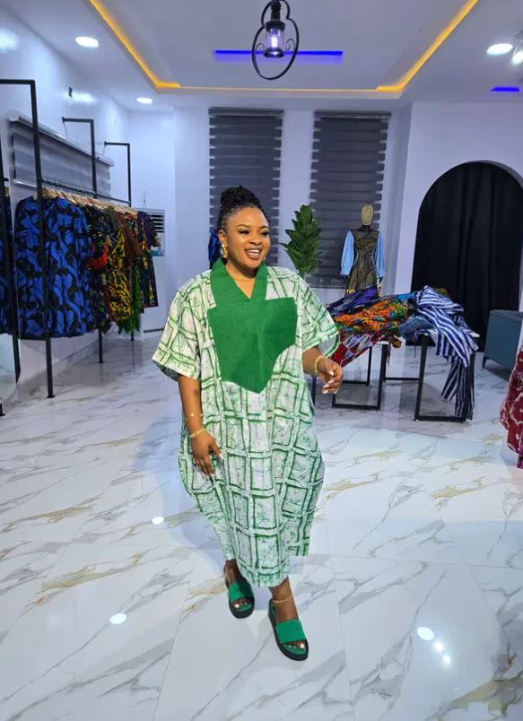 Emerald Geo Chic Kaftan Dress