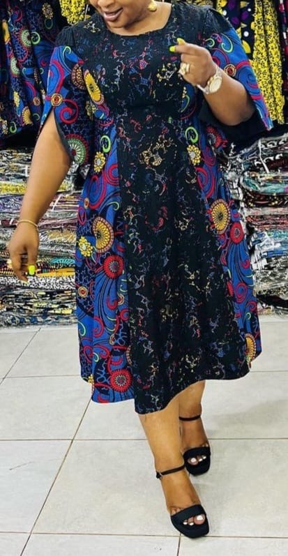 Classy Ankara and Lace Combo