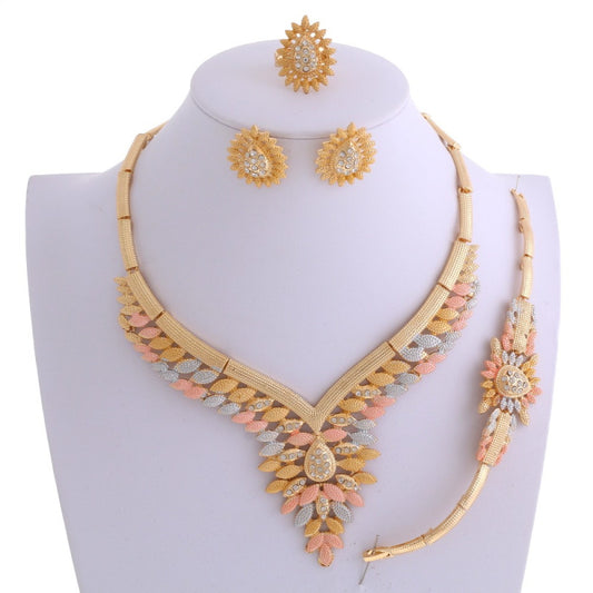 Gold and Tone Jewelry Set