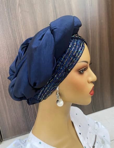 Navy Luxe Beaded Autogele