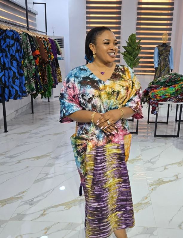 Rainbow Luxe Tie-Dye Straight African Ankara Dress