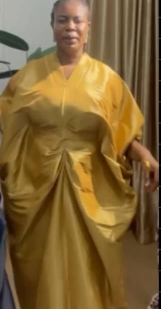 Luxurious Gold Draped Boubou Gown – Elegant, Classy & Timeless