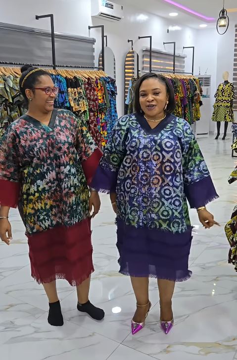 Royal Lace Trim Kaftan Dress