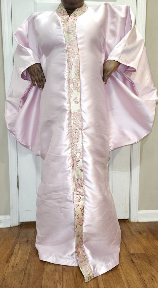 Hot Pink Organdy Bubu Long Dress