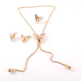 Butterfly Necklace Earring Set